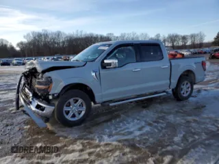 2024 Ford F-150 XLT with VIN 1FTFW3L80RKF63210, listed as a Copart auction lot 46525355 with 9,118 mi miles and Salvage Title. Bid and sale history available at DreamBid. Image 1.