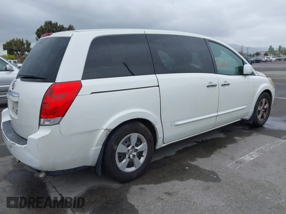 2007 Nissan Quest SL with VIN 5N1BV28U87N106556, listed as a IAAI auction lot 42121368 with 203,693 mi miles. Bid and sale history available at carsss.com. Image 4.