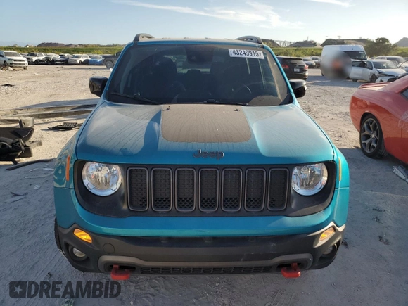 2022 Jeep Renegade Trailhawk with VIN ZACNJDC11NPN50059, listed as a Copart auction lot 43249915 with 32,494 mi miles and Salvage Title. Bid and sale history available at DreamBid. Image 5.