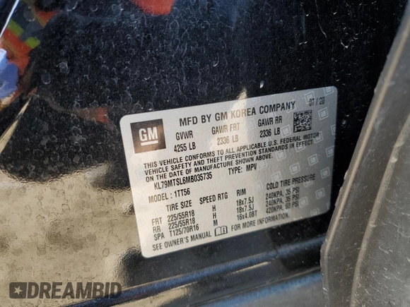 2021 Chevrolet TrailBlazer RS with VIN KL79MTSL6MB035735, listed as a Copart auction lot 48137355 with 78,098 mi miles and Salvage Title. Bid and sale history available at carsss.com. Image 13.