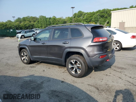 2015 Jeep Cherokee Trailhawk z VIN 1C4PJMBS2FW705132, wystawiony jako Copart lot #59884325 z przebiegiem 100 438 mil mil oraz Szkoda całkowita • Salvage title. Historia ofert i sprzedaży dostępna na DreamBid. Obrazek 2.