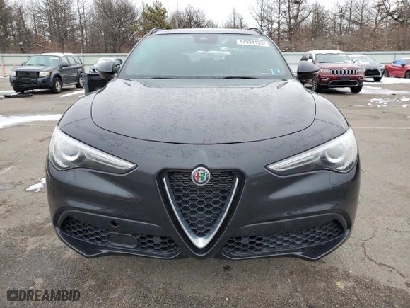 2023 Alfa Romeo Stelvio Ti with VIN ZASPAKBN7P7D54428, listed as a Copart auction lot 43994135 with 0 mi miles and Salvage Title. Bid and sale history available at carsss.com. Image 5.