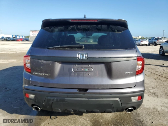 2021 Honda Passport Sport with VIN 5FNYF7H21MB009846, listed as a Copart auction lot 78311654 with 29,043 mi miles and Salvage Title. Bid and sale history available at carsss.com. Image 6.