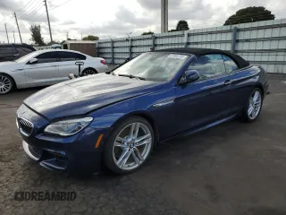 2017 BMW 6 Series 640i with VIN WBA6F1C52HGT83459, listed as a Copart auction lot 87805735 with 18,516 mi miles and Salvage Title. Bid and sale history available at carsss.com. Image 1.