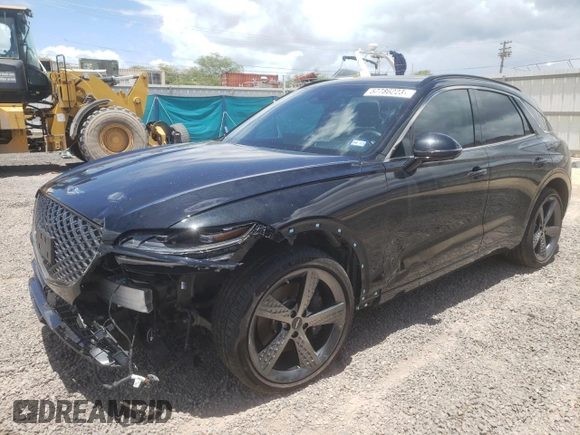 2022 Genesis GV70 Sport with VIN KMUMCDTC5NU036592, listed as a Copart auction lot 57786223 with 17,158 mi miles and Non repairable. Bid and sale history available at DreamBid. Image 1.