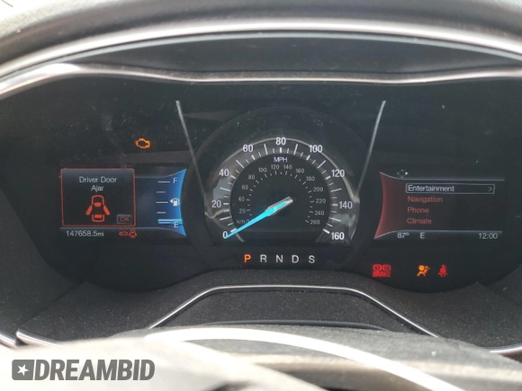 2016 Ford Fusion SE with VIN 3FA6P0H98GR168980, listed as a Copart auction lot 59084505 with 147,658 mi miles and Salvage title. Bid and sale history available at DreamBid. Image 9.