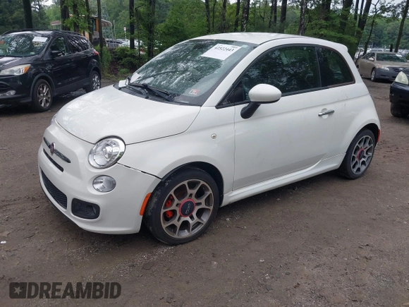 2015 FIAT 500 Sport with VIN 3C3CFFBR2FT721544, listed as a IAAI auction lot 42522443 with 101,225 mi miles and . Bid and sale history available at DreamBid. Image 2.