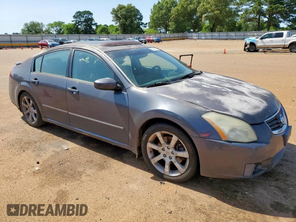 2007 Nissan Maxima SE with VIN 1N4BA41E87C801989, listed as a Copart auction lot 56366975 with Not provided miles and Salvage title. Bid and sale history available at DreamBid. Image 4.