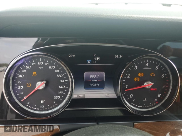 2018 Mercedes-Benz E-Class E 300 with VIN WDDZF4JB4JA376781, listed as a Copart auction lot 49887935 with 100,646 mi miles and Salvage Title. Bid and sale history available at carsss.com. Image 9.