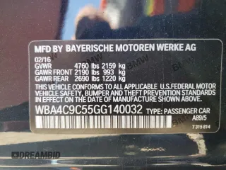 2016 BMW 4 Series 428i xDrive z VIN WBA4C9C55GG140032, wystawiony jako Copart lot #57702215 z przebiegiem 57 050 mil mil oraz Szkoda całkowita • Salvage title. Historia ofert i sprzedaży dostępna na DreamBid. Obrazek 12.