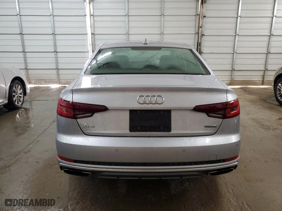2019 Audi A4 Premium Plus with VIN WAUENAF42KA057138, listed as a Copart auction lot 80618104 with 61,106 mi miles and Salvage Title. Bid and sale history available at carsss.com. Image 6.