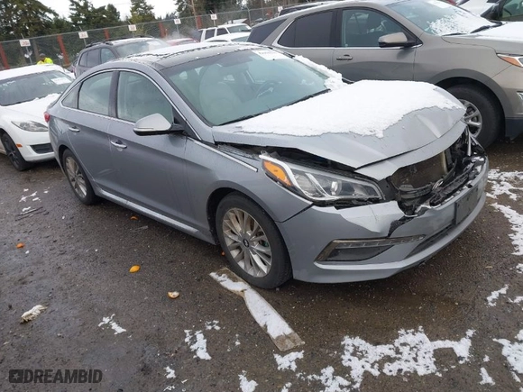 2015 Hyundai Sonata 2.4L Sport with VIN 5NPE34AF1FH076863, listed as a IAAI auction lot 41458535 with 168,605 mi miles. Bid and sale history available at carsss.com. Image 1.