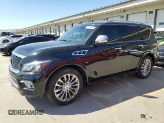 2017 Infiniti QX80 with VIN JN8AZ2NC2H9431766, listed as a Copart auction lot 47584415 with 90,597 mi miles and Salvage Title. Bid and sale history available at carsss.com. Image 1.