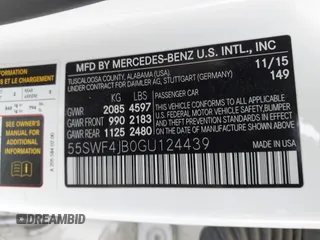 2016 Mercedes-Benz C 300 with VIN 55SWF4JB0GU124439, listed as a IAAI auction lot 40302446 with 71,304 mi miles and . Bid and sale history available at carsss.com. Image 9.