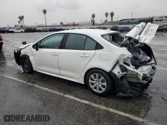 2021 Toyota Corolla LE with VIN 5YFEPMAE6MP252219, listed as a Copart auction lot 47689615 with 124,846 mi miles and Salvage Title. Bid and sale history available at carsss.com. Image 2.