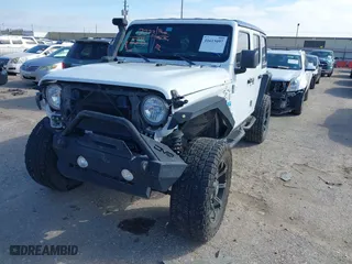 2018 Jeep Wrangler Unlimited Sport S with VIN 1C4HJXDG0JW205803, listed as a IAAI auction lot 41615097 with 1 mi miles. Bid and sale history available at carsss.com. Image 17.