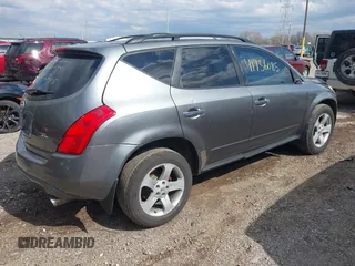 2005 Nissan Murano SE with VIN JN8AZ08T05W301823, listed as a IAAI auction lot 41956085 with 138,811 mi miles and . Bid and sale history available at DreamBid. Image 4.