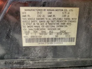 2008 Nissan Altima 2.5 S with VIN 1N4AL21E48C144944, listed as a Copart auction lot 52907325 with 159,990 mi miles and Salvage Title. Bid and sale history available at carsss.com. Image 12.