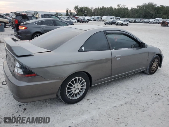 2005 Honda Civic EX with VIN 1HGEM21915L079673, listed as a Copart auction lot 81553344 with 187,454 mi miles and Salvage Title. Bid and sale history available at carsss.com. Image 3.