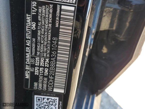 2011 Mercedes-Benz E-Class E 350 Luxury BlueTEC with VIN WDDHF2EB8BA361048, listed as a Copart auction lot 82749364 with 145,263 mi miles and Salvage Title. Bid and sale history available at carsss.com. Image 12.