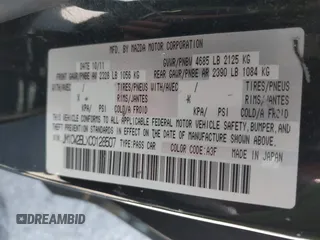 2012 Mazda 5 Sport with VIN JM1CW2BLXC0128507, listed as a IAAI auction lot 42145486 with 175,494 mi miles. Bid and sale history available at carsss.com. Image 9.