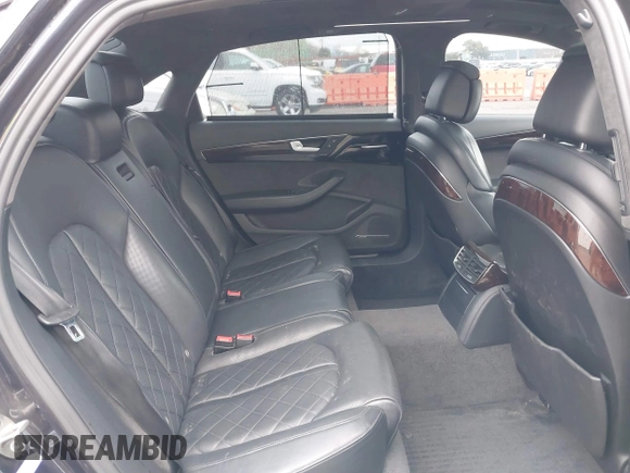 2017 Audi A8 L Sport with VIN WAU43AFD1HN007334, listed as a IAAI auction lot 41760035 with 67,342 mi miles. Bid and sale history available at carsss.com. Image 8.