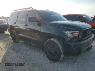 2021 Toyota Sequoia TRD Pro with VIN 5TDEY5B19MS182950, listed as a Copart auction lot 45160465 with 61,759 mi miles and Salvage Title. Bid and sale history available at carsss.com. Image 4.