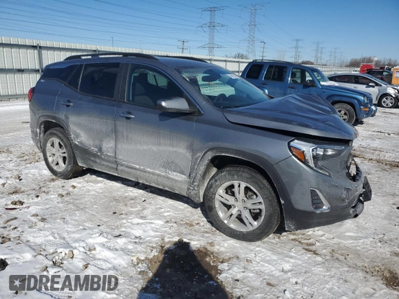 2021 GMC Terrain SLE with VIN 3GKALTEV4ML361696, listed as a Copart auction lot 46152475 with 15,452 mi miles and Salvage Title. Bid and sale history available at carsss.com. Image 4.