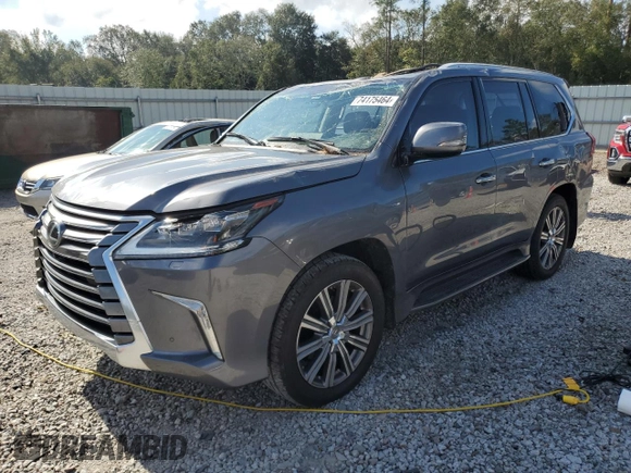 2017 Lexus LX with VIN JTJHY7AX6H4241921, listed as a Copart auction lot 74175464 with 118,079 mi miles and Salvage Title. Bid and sale history available at carsss.com. Image 1.