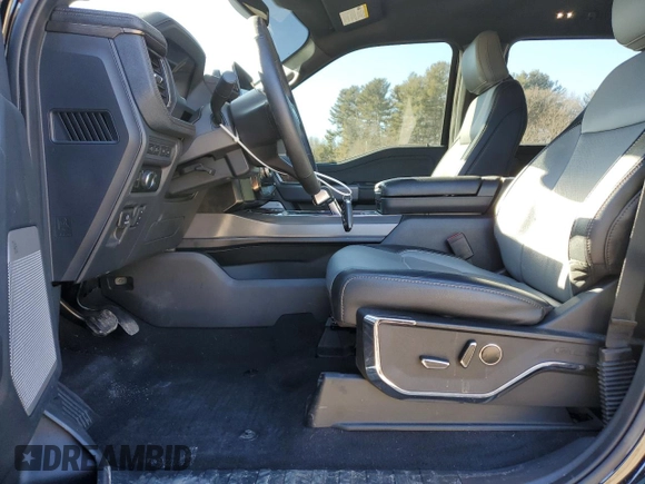 2023 Ford F-150 Lightning Pro with VIN 1FTVW1EL8PWG53681, listed as a Copart auction lot 42681505 with 7,570 mi miles and Salvage Title. Bid and sale history available at DreamBid. Image 7.
