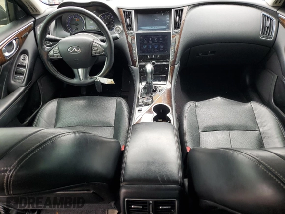 2014 Infiniti Q50 Premium with VIN JN1BV7AP8EM684524, listed as a Copart auction lot 59286115 with 105,107 mi miles and Salvage title. Bid and sale history available at DreamBid. Image 8.