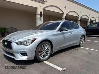 2018 Infiniti Q50 Luxe with VIN JN1EV7AP6JM350970, listed as a Copart auction lot 65393755 with 108,287 mi miles and Clean title. Bid and sale history available at DreamBid. Image 2.