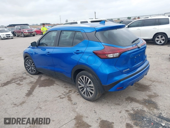2023 Nissan Kicks SV with VIN 3N1CP5CV3PL554999, listed as a IAAI auction lot 42124980 with 19,963 mi miles and . Bid and sale history available at DreamBid. Image 3.