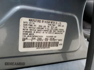 2017 Infiniti Q50 Signature Edition with VIN JN1EV7APXHM730064, listed as a Copart auction lot 58155405 with 93,425 mi miles and Salvage title. Bid and sale history available at DreamBid. Image 12.