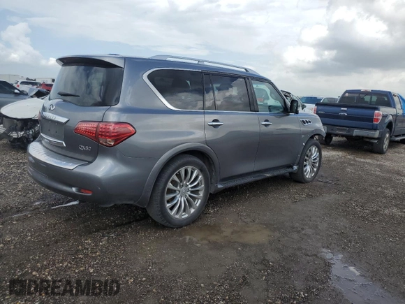 2017 Infiniti QX80 with VIN JN8AZ2NF9H9646393, listed as a Copart auction lot 50563315 with Not provided miles and Salvage title. Bid and sale history available at DreamBid. Image 3.