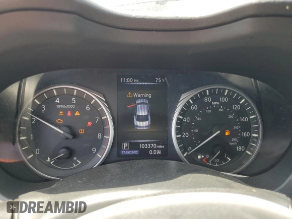 2018 Infiniti Q50 Luxe with VIN JN1EV7AP6JM364691, listed as a Copart auction lot 61680685 with 103,370 mi miles and Salvage title. Bid and sale history available at DreamBid. Image 9.