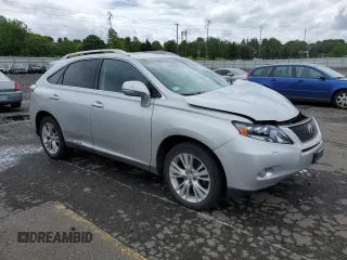 2010 Lexus RX 450h with VIN JTJBC1BA2A2022273, listed as a Copart auction lot 57465834 with 105,515 mi miles and Salvage Title. Bid and sale history available at DreamBid. Image 4.