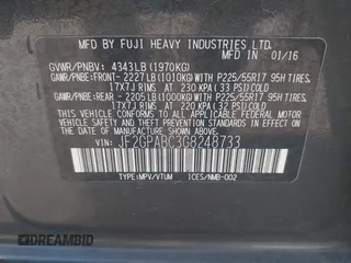 2016 Subaru Crosstrek Premium with VIN JF2GPABC3G8248733, listed as a IAAI auction lot 42298694 with 166,626 mi miles and . Bid and sale history available at DreamBid. Image 9.