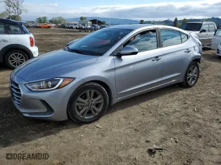2017 Hyundai Elantra SE with VIN 5NPD84LF6HH196607, listed as a Copart auction lot 53759745 with 22,129 mi miles and Salvage Title. Bid and sale history available at carsss.com. Image 1.