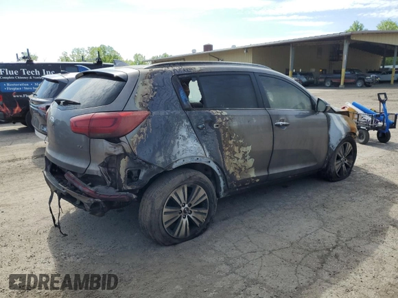 2014 Kia Sportage EX with VIN KNDPCCAC3E7630075, listed as a Copart auction lot 55671655 with Not provided miles and Salvage title. Bid and sale history available at DreamBid. Image 3.