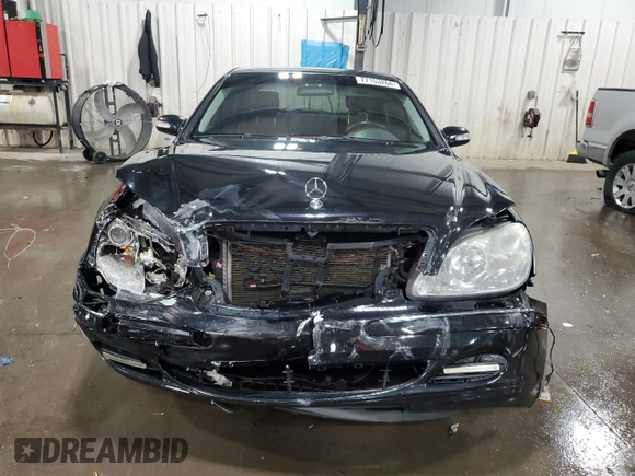 2005 Mercedes-Benz S-Class 4.3L with VIN WDBNG83J95A459421, listed as a Copart auction lot 77153264 with 168,360 mi miles and Salvage Title. Bid and sale history available at carsss.com. Image 5.