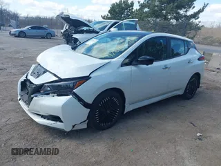 2023 Nissan LEAF SV Plus with VIN 1N4CZ1CV4PC557184, listed as a IAAI auction lot 42034042 with 12,037 mi miles and . Bid and sale history available at DreamBid. Image 2.