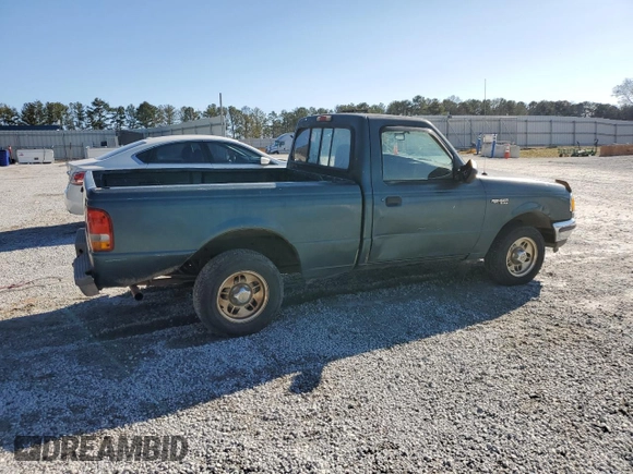 1997 Ford Ranger XLT with VIN 1FTCR10X9VUD15594, listed as a Copart auction lot 43583735 with 319,654 mi miles and Salvage Title. Bid and sale history available at carsss.com. Image 3.