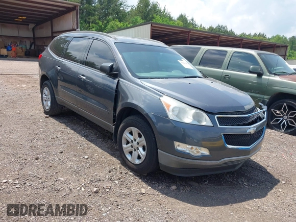 2012 Chevrolet Traverse LS with VIN 1GNKRFED2CJ399254, listed as a IAAI auction lot 42101291 with 162,605 mi miles and . Bid and sale history available at DreamBid. Image 1.