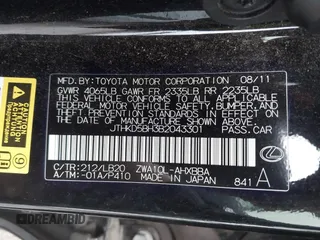 2011 Lexus CT 200h with VIN JTHKD5BH3B2043301, listed as a IAAI auction lot 41958504 with 139,080 mi miles and . Bid and sale history available at carsss.com. Image 9.