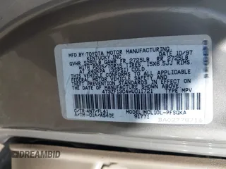 1998 Toyota Sienna LE z VIN 4T3ZF13C4WU011721, wystawiony jako IAAI lot #41989188 z przebiegiem 208 186 mil mil oraz . Historia ofert i sprzedaży dostępna na DreamBid. Obrazek 9.