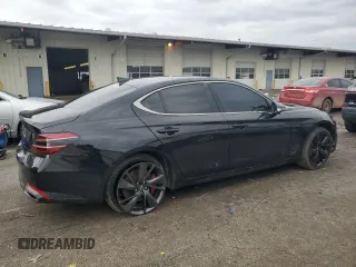 2022 Genesis G70 3.3T z VIN KMTG54TE5NU102507, wystawiony jako Copart lot #43708805 z przebiegiem 25 474 mil mil oraz Szkoda całkowita • Salvage title. Historia ofert i sprzedaży dostępna na DreamBid. Obrazek 3.