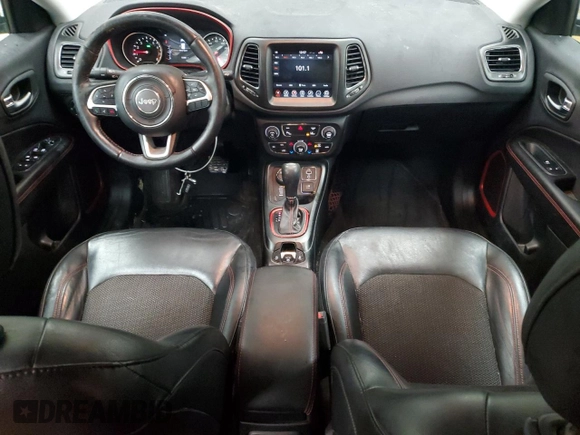 2018 Jeep Compass Trailhawk with VIN 3C4NJDDBXJT255622, listed as a Copart auction lot 85917244 with 73,388 mi miles and Clean Title. Bid and sale history available at carsss.com. Image 8.