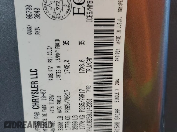 2008 Dodge 1500 ST with VIN 1D7HU18258J142391, listed as a Copart auction lot 78685964 with 172,949 mi miles and Salvage Title. Bid and sale history available at DreamBid. Image 15.
