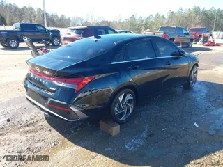 2024 Hyundai Elantra Limited with VIN KMHLP4DG0RU687280, listed as a IAAI auction lot 41374849 with 1 mi miles. Bid and sale history available at carsss.com. Image 4.